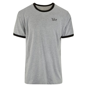 Straight Up Crested Ringer Tee - T-Shirts - Straight Up Apparel - Straight Up Apparel